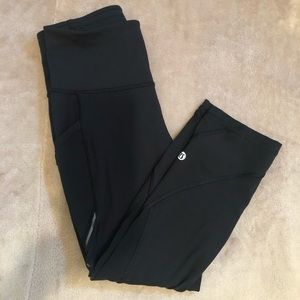 Black Highrise Crop Lululemon Leggings